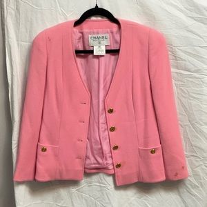 Chanel boutique pink blazer jacket size 36